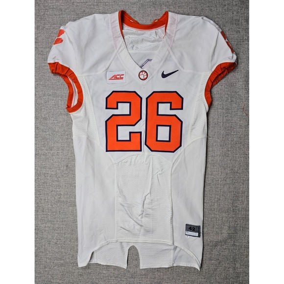 Nike Other - Clemson Tigers Football Jersey Mens 42 L White Game Worn Team Issued Nike #26